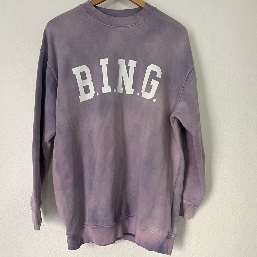 Anine Bing Tyler Sweatshirt in washed Lavender